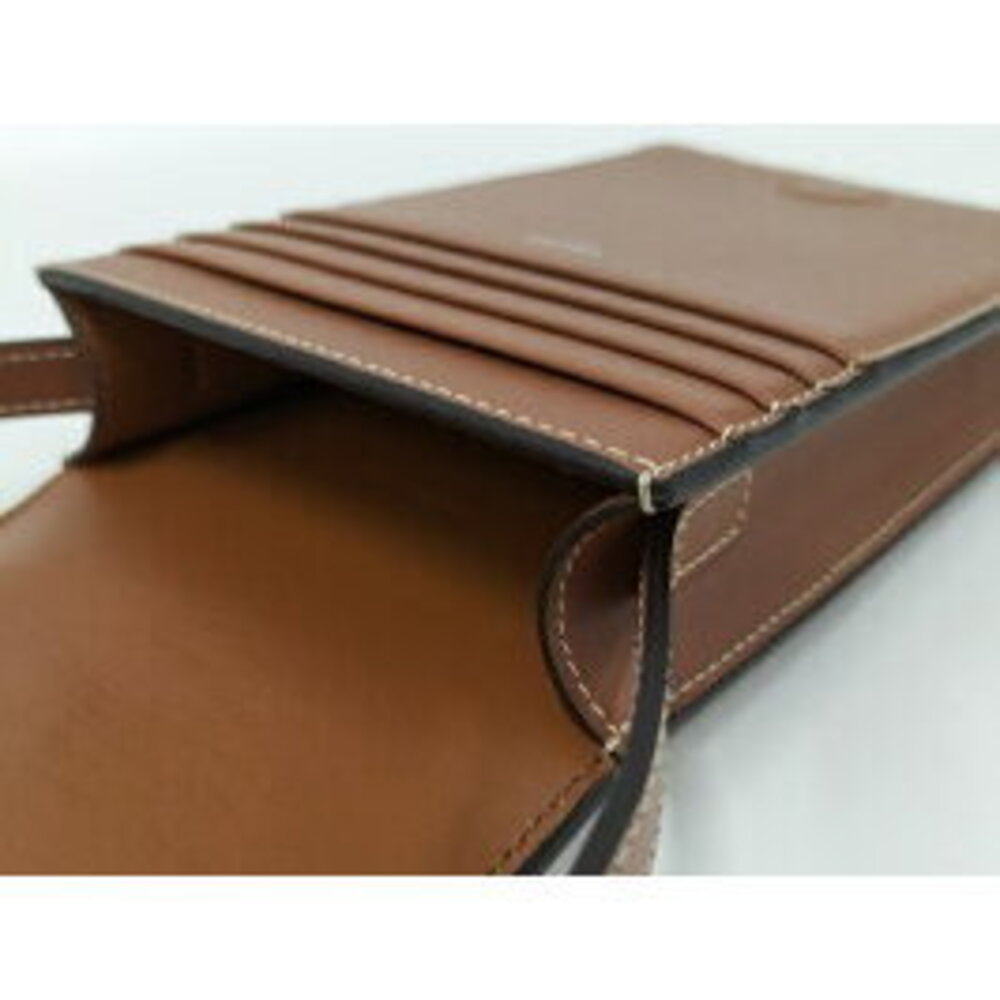 CELINE Vertical Sleeve Shoulder Bag Triomphe Leather Brown - Picture 8 of 9